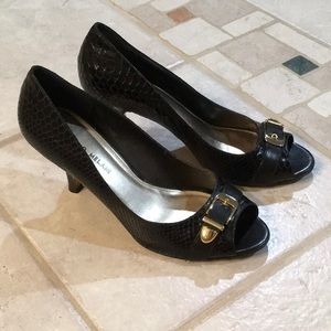 Antonio Melani open toe black heel